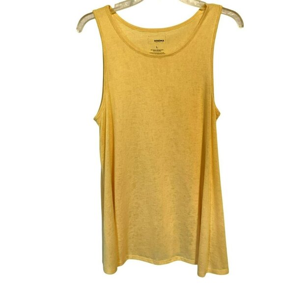 Sonoma Tops - Sonoma Goods For Life Tank Top Flowy Lightweight Women's Sz Large Yellow Relaxed